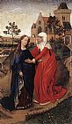 Rogier Paintings - Visitation by Rogier van der Weyden